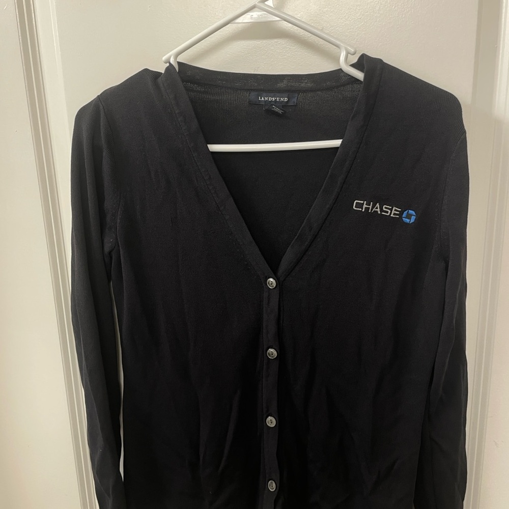 Lands' End Charcoal Cardigan